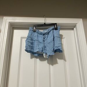 Altar'd State Blue High Waist Denim Shorts